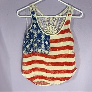 American flag tank top